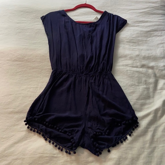 Navy Blue Romper - Picture 1 of 2